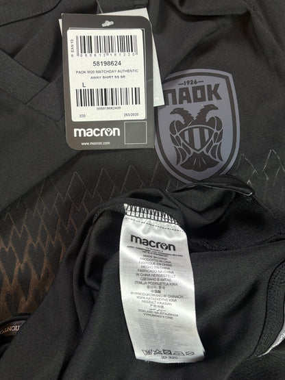 PAOK 2020/21 Away Macron Football Shirt Large