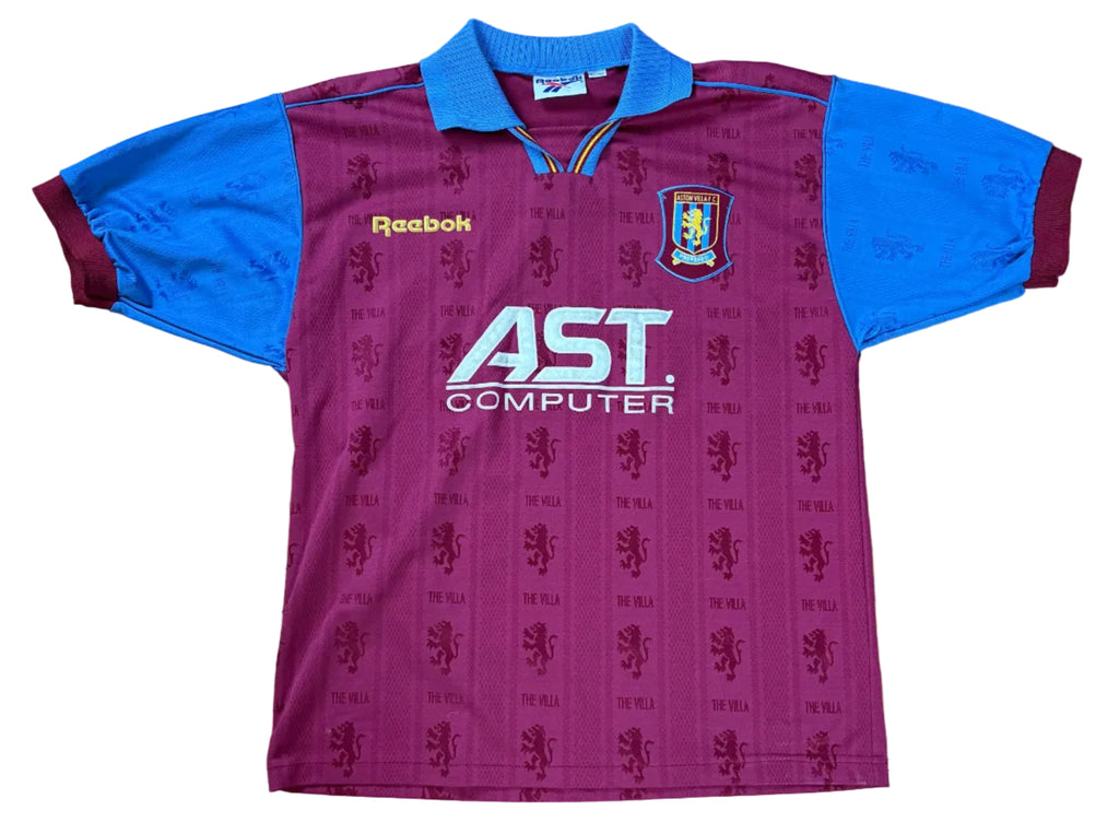 Aston Villa 1996/97 Home Reebok Football Shirt Medium