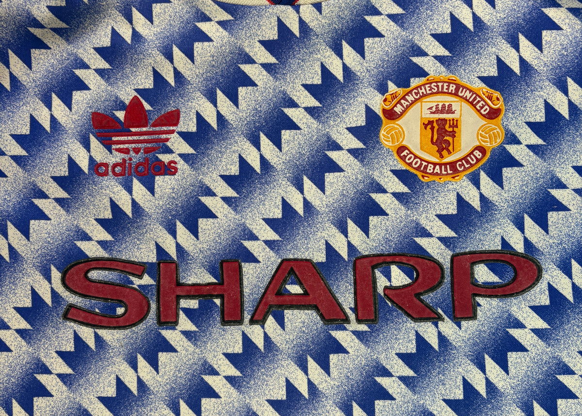 Manchester United 1991/92 Away Adidas Football Shirt S/M