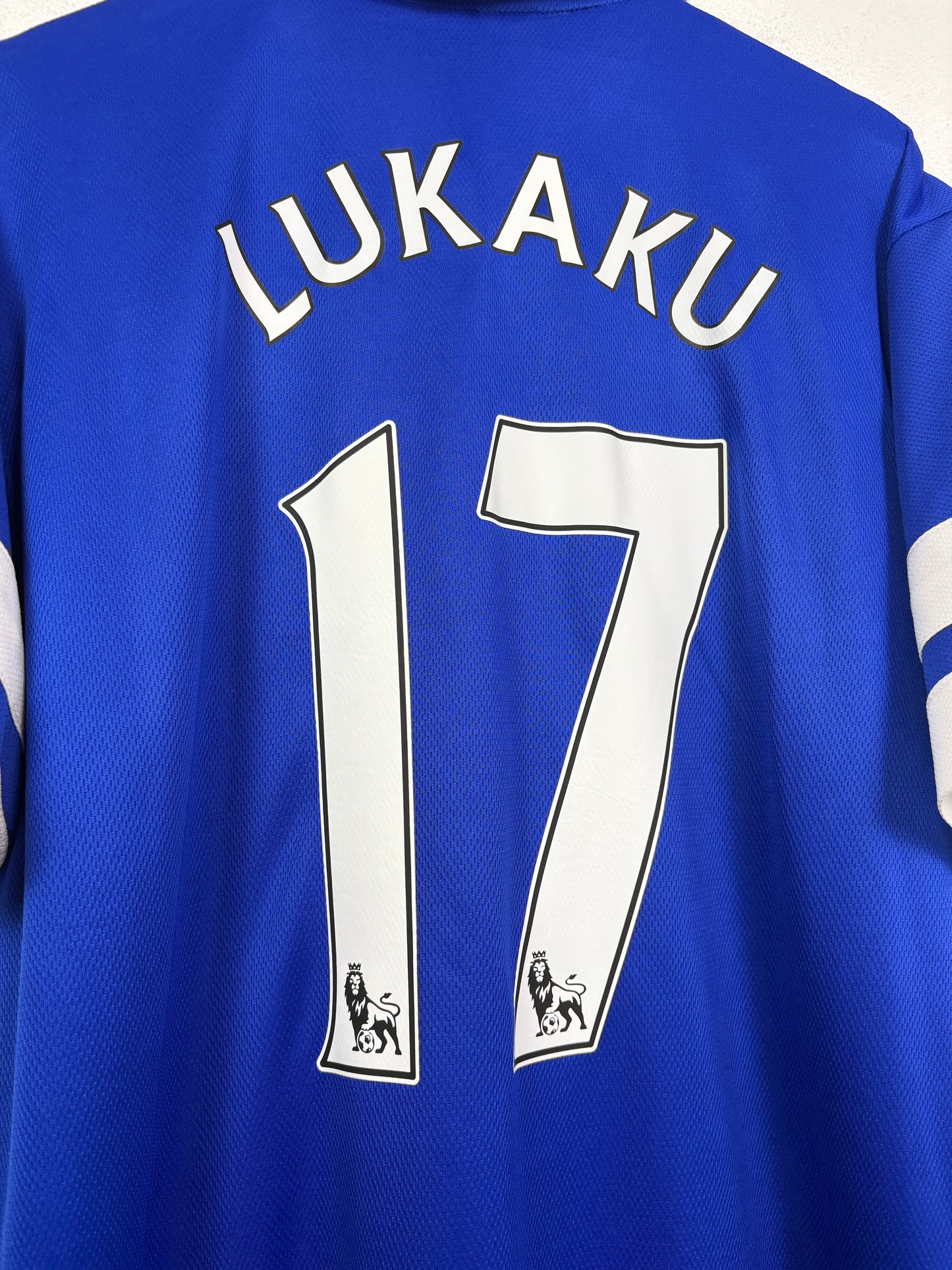 Everton 2013/14 Home Nike Football Shirt L Lukaku 17