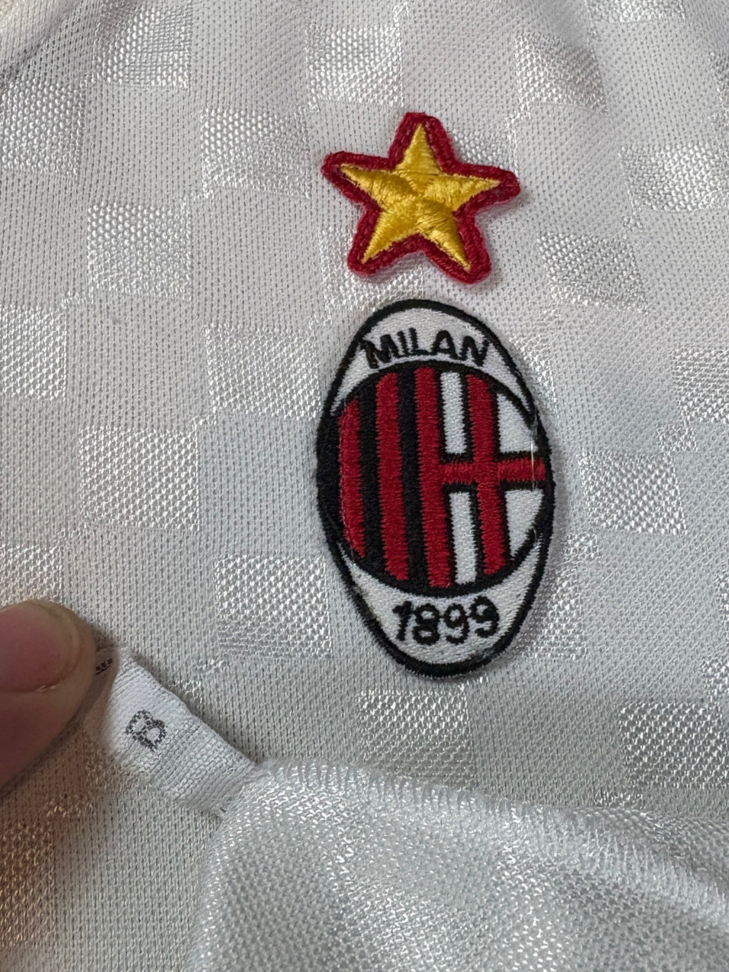 Ac Milan 1996/97 Away Lotto Football Shirt Extra Large 9 Weah