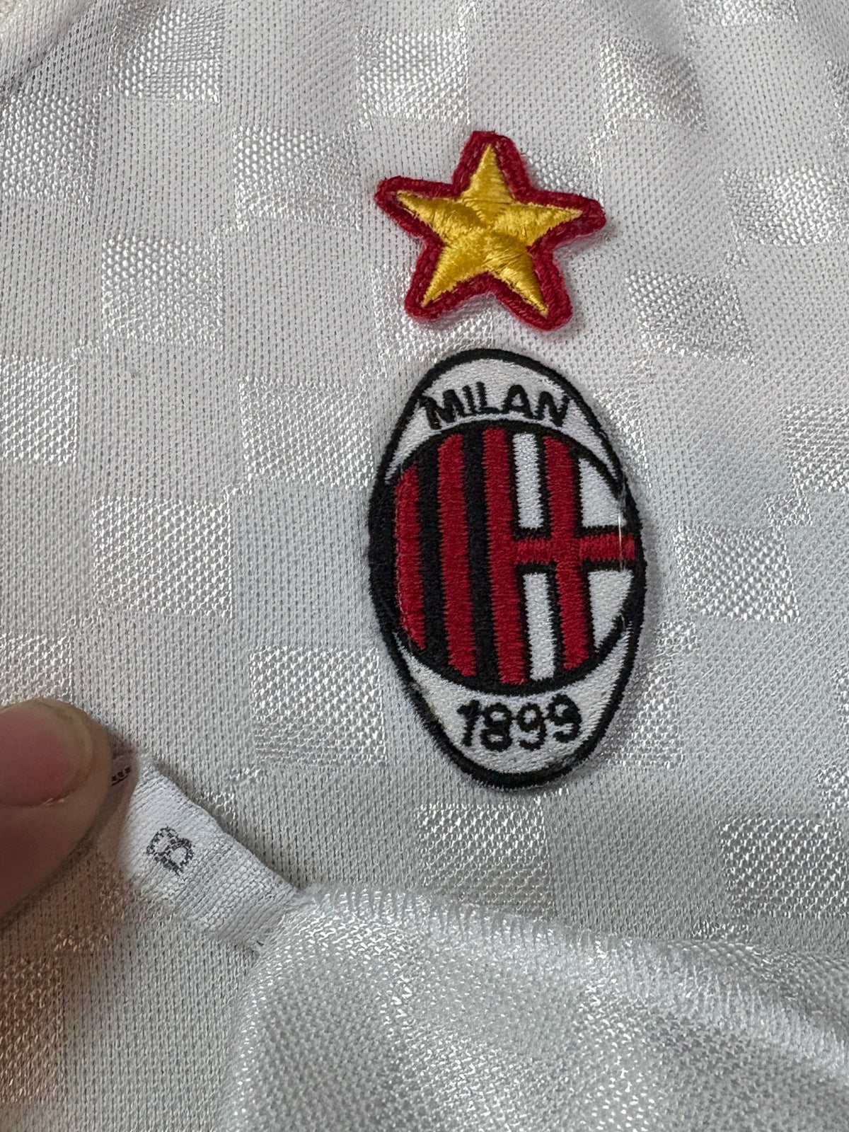 Ac Milan 1996/97 Away Lotto Football Shirt Extra Large 9 Weah