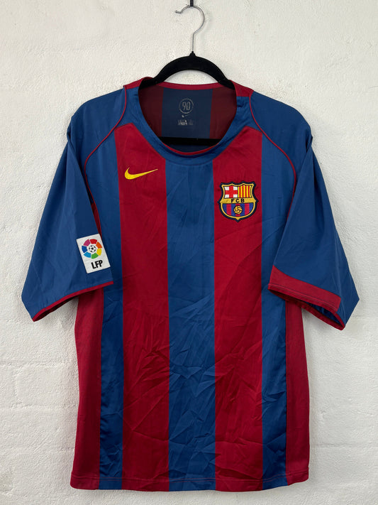 Barcelona 2004/05 Home Nike Football Shirt Large