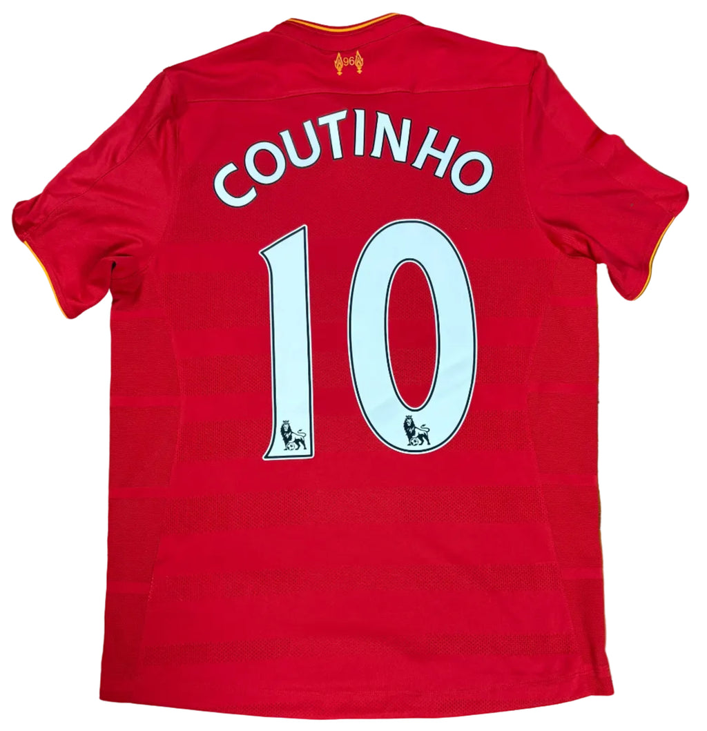 Liverpool 2015/16 Home New Balance Football Shirt Small Coutinho 7