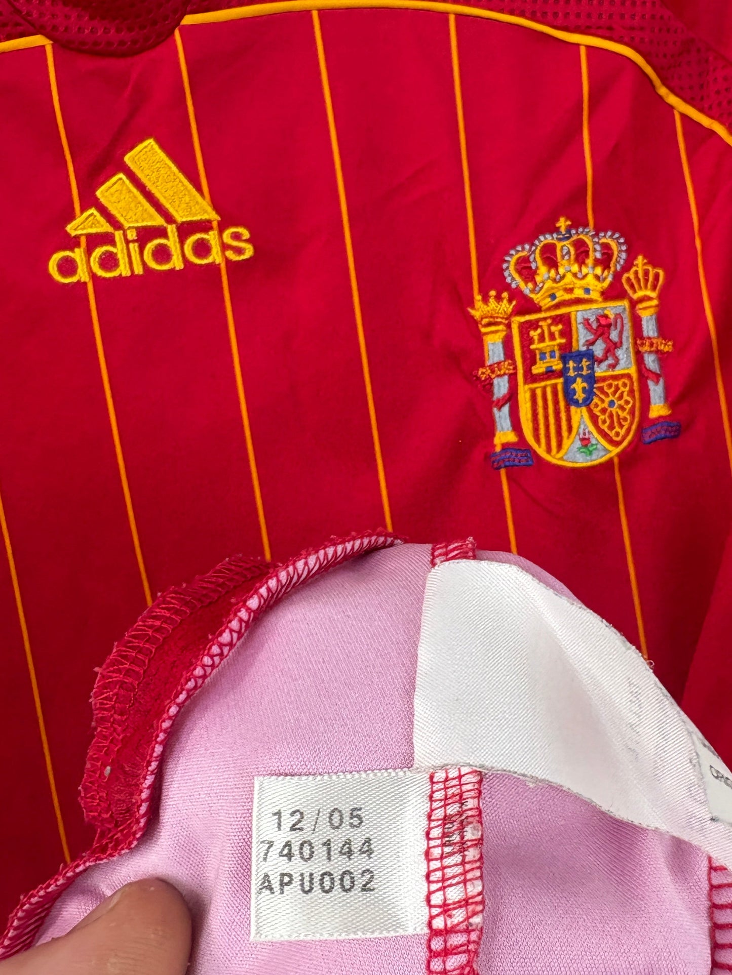 Spain 2006 Home Adidas Football Shirt Large