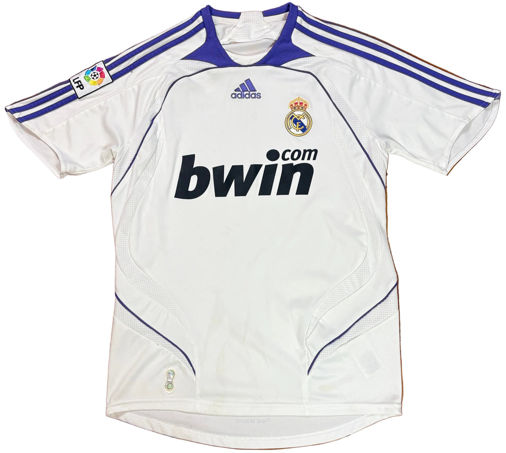 Real Madrid 2007/08 Home Adidas Football Shirt Medium