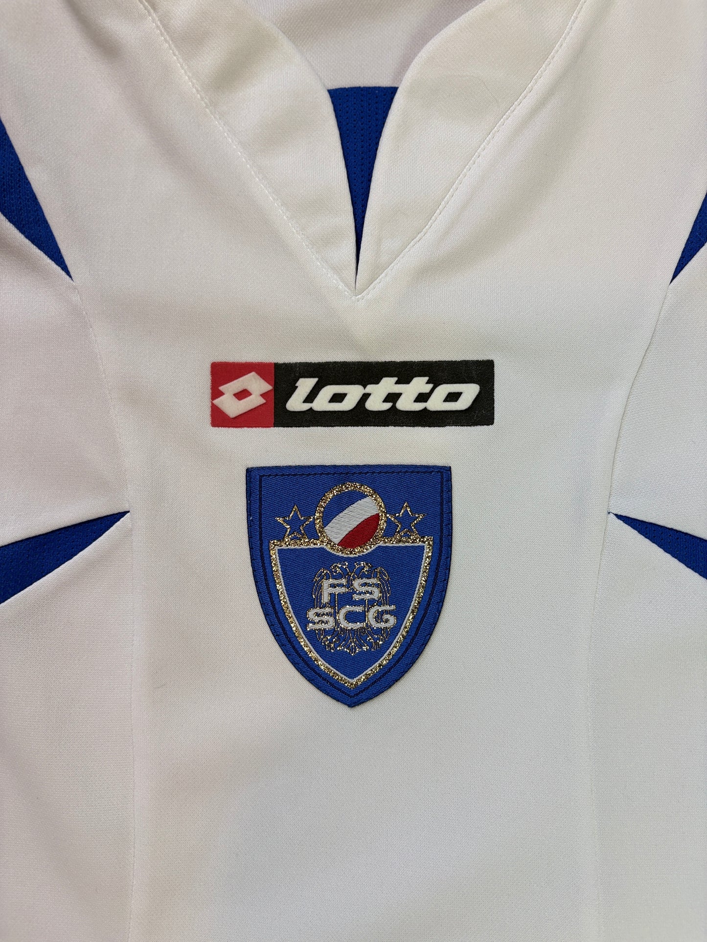 Serbia and Montenegro 2006 Away Lotto Football Shirt Medium