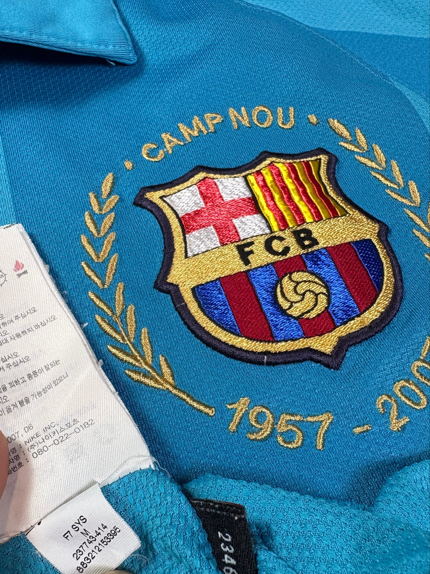 Barcelona 2007/08 Away Nike Football Shirt Medium