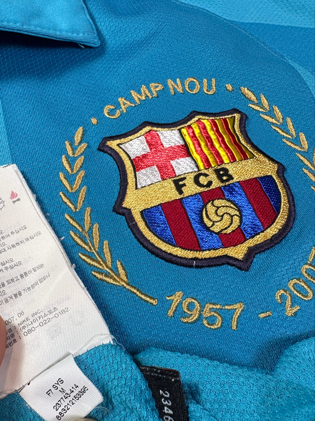 Barcelona 2007/08 Away Nike Football Shirt Medium