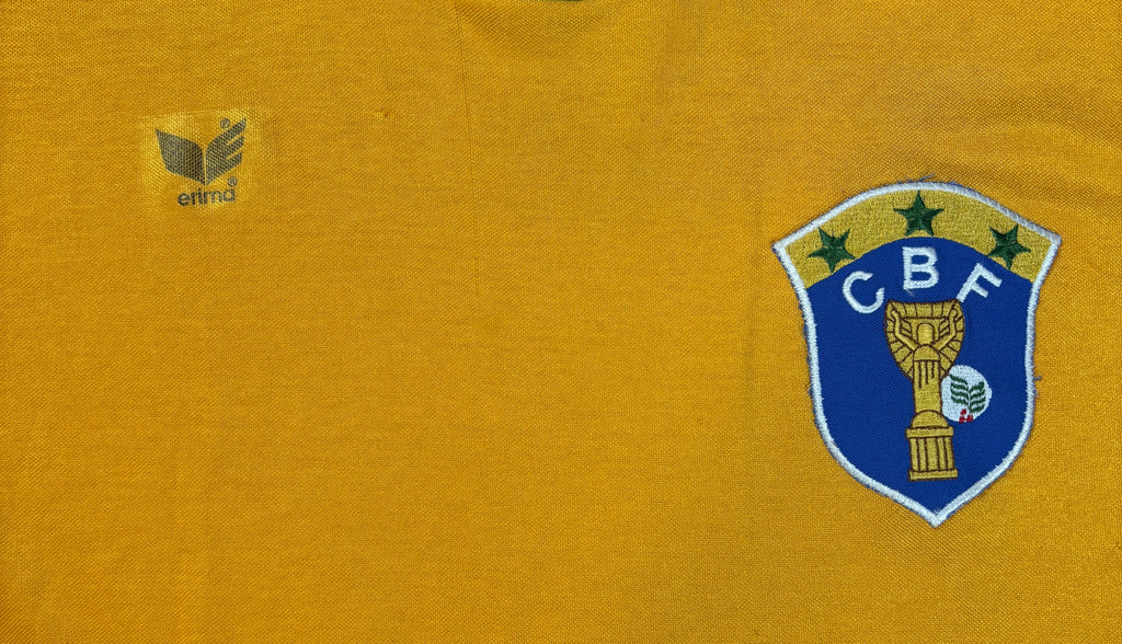 Brazil 1988 Home Erima Football Shirt Small