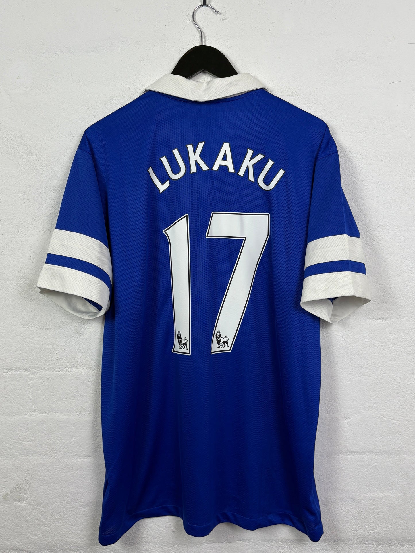 Everton 2013/14 Home Nike Football Shirt L Lukaku 17