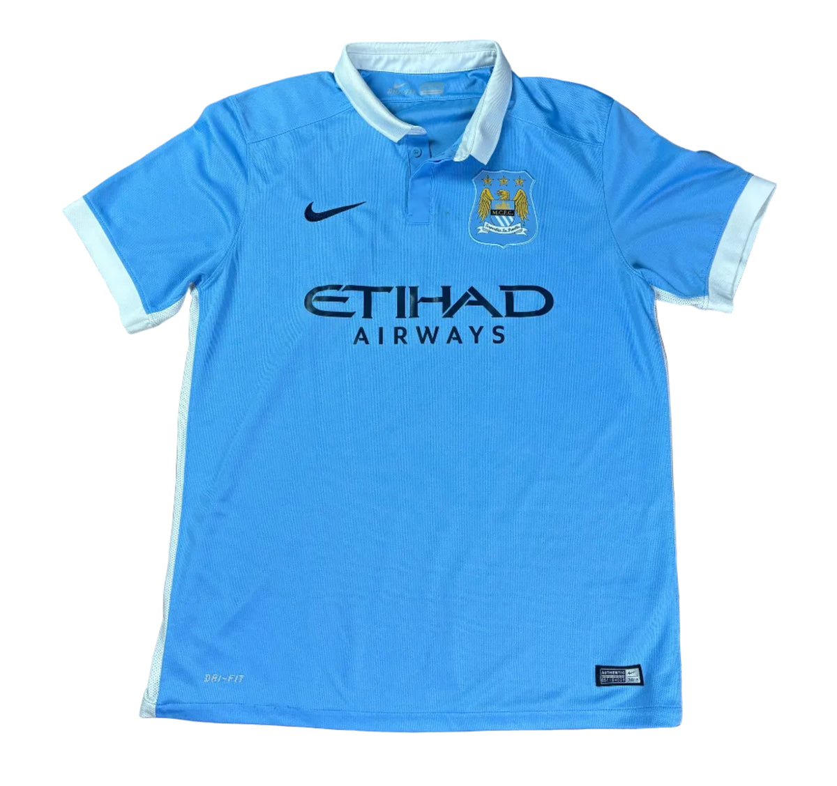 Manchester City 2015/16 Home Nike Football Shirt Large