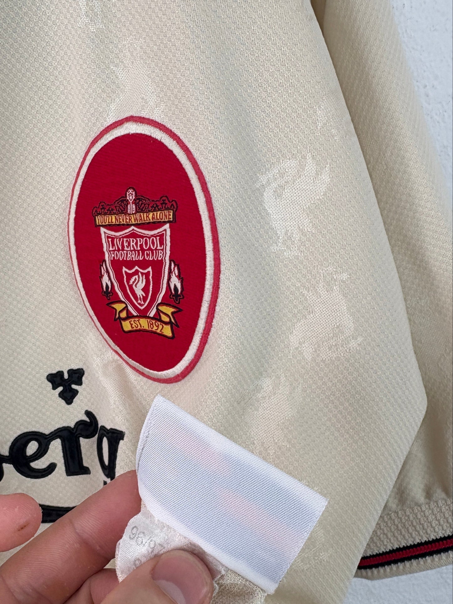 Liverpool 1996/97 Away Reebok Football Shirt L Fowler 9