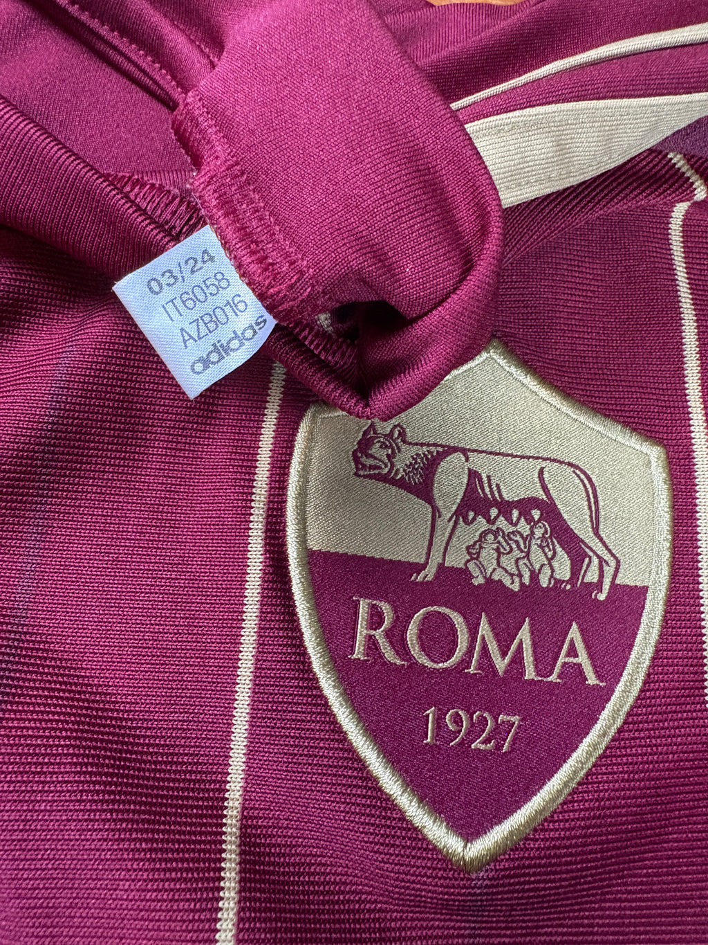 As Roma 2024/25 Home Adidas Football Shirt Small