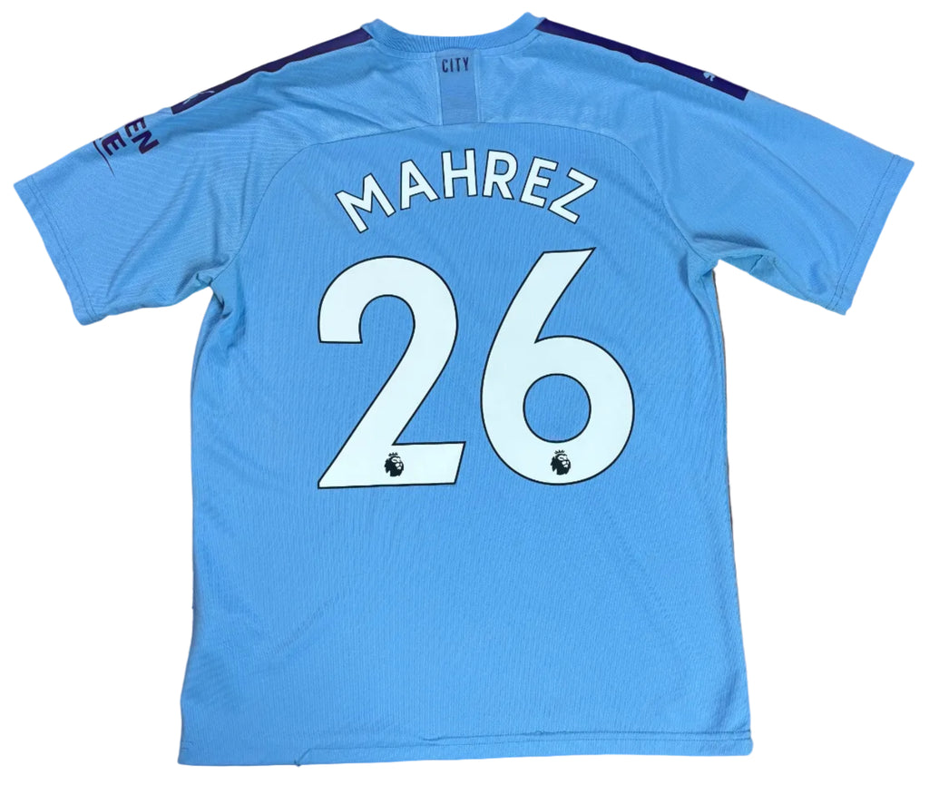 Manchester City 2019/20 Home Puma Football Shirt Large Mahrez 26