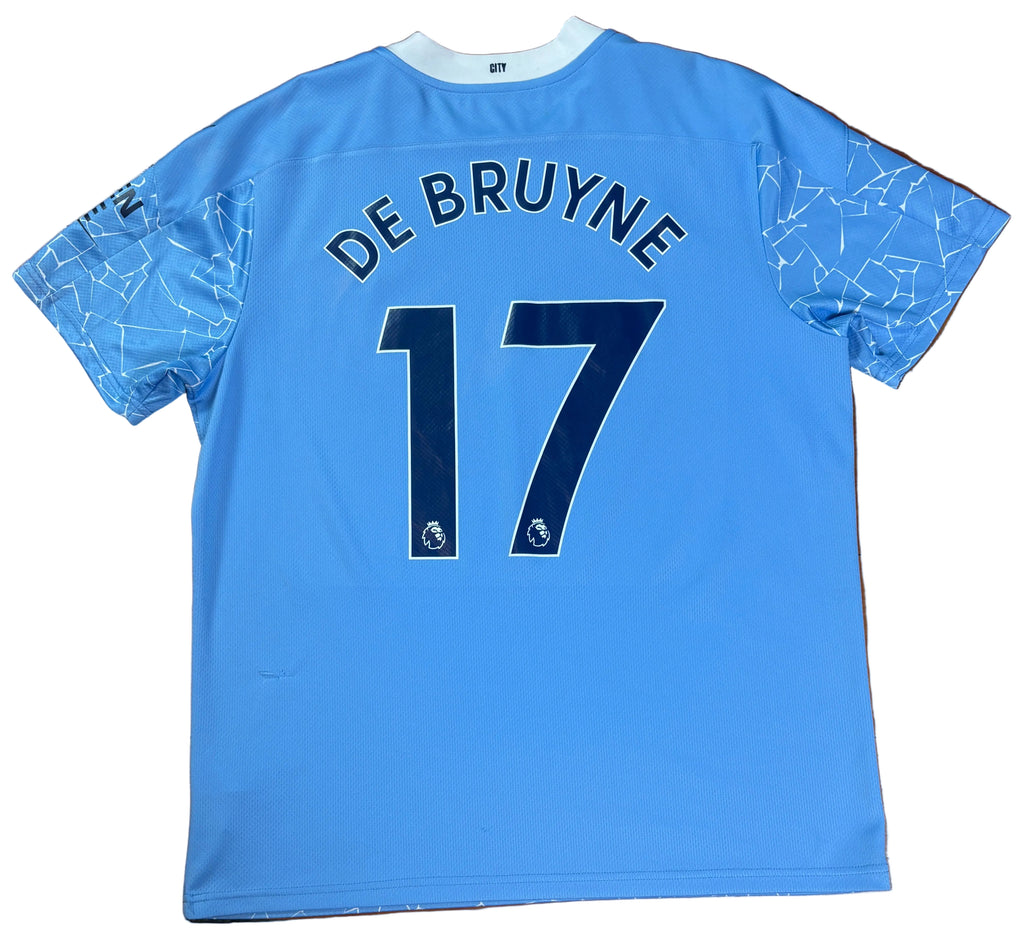 Manchester City 2020/21 Home Puma Football Shirt Extra Large De Bruyne 17