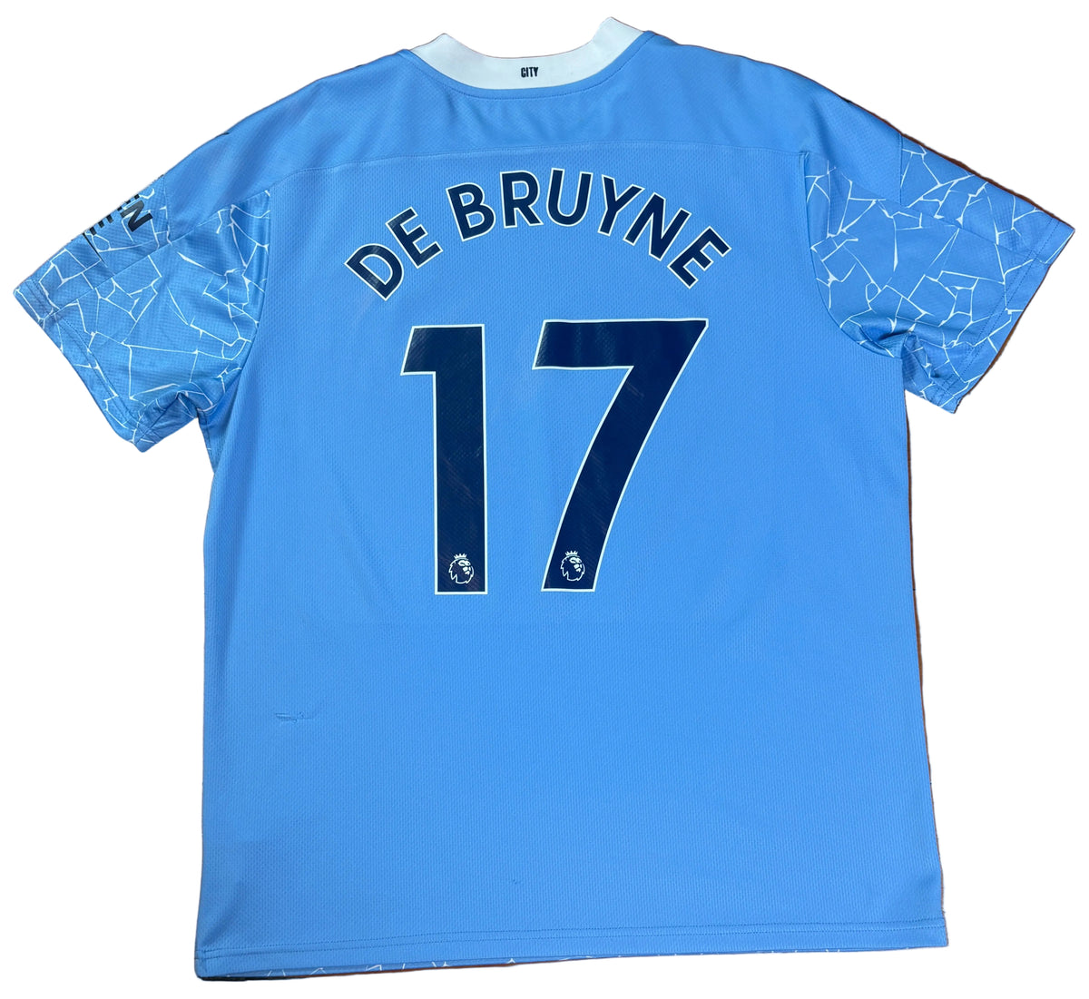 Manchester City 2020/21 Home Puma Football Shirt Extra Large De Bruyne 17