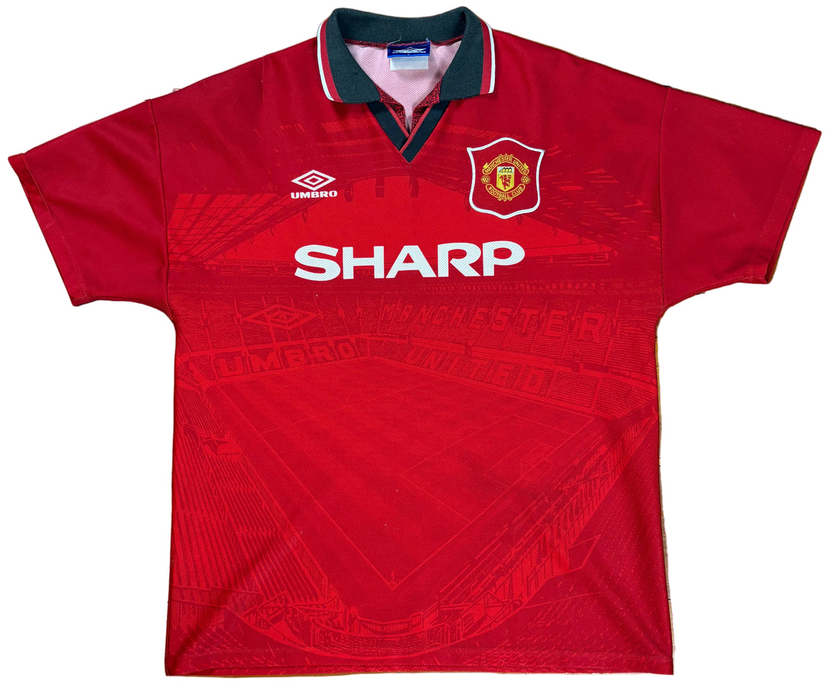 Manchester United 1994/96 Home Umbro Football Shirt Large