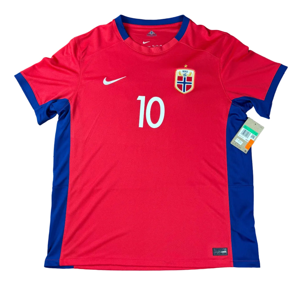 Norway 2023 Home Nike Football Shirt Extra Large Odergaard 10