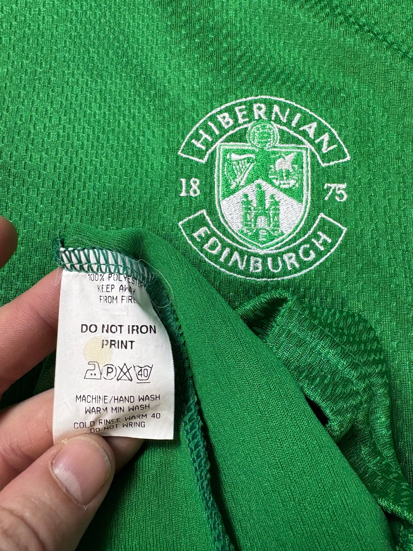 Hibernian 2001/02 Home Le Coq Sport Football Shirt Small Seabrook 8