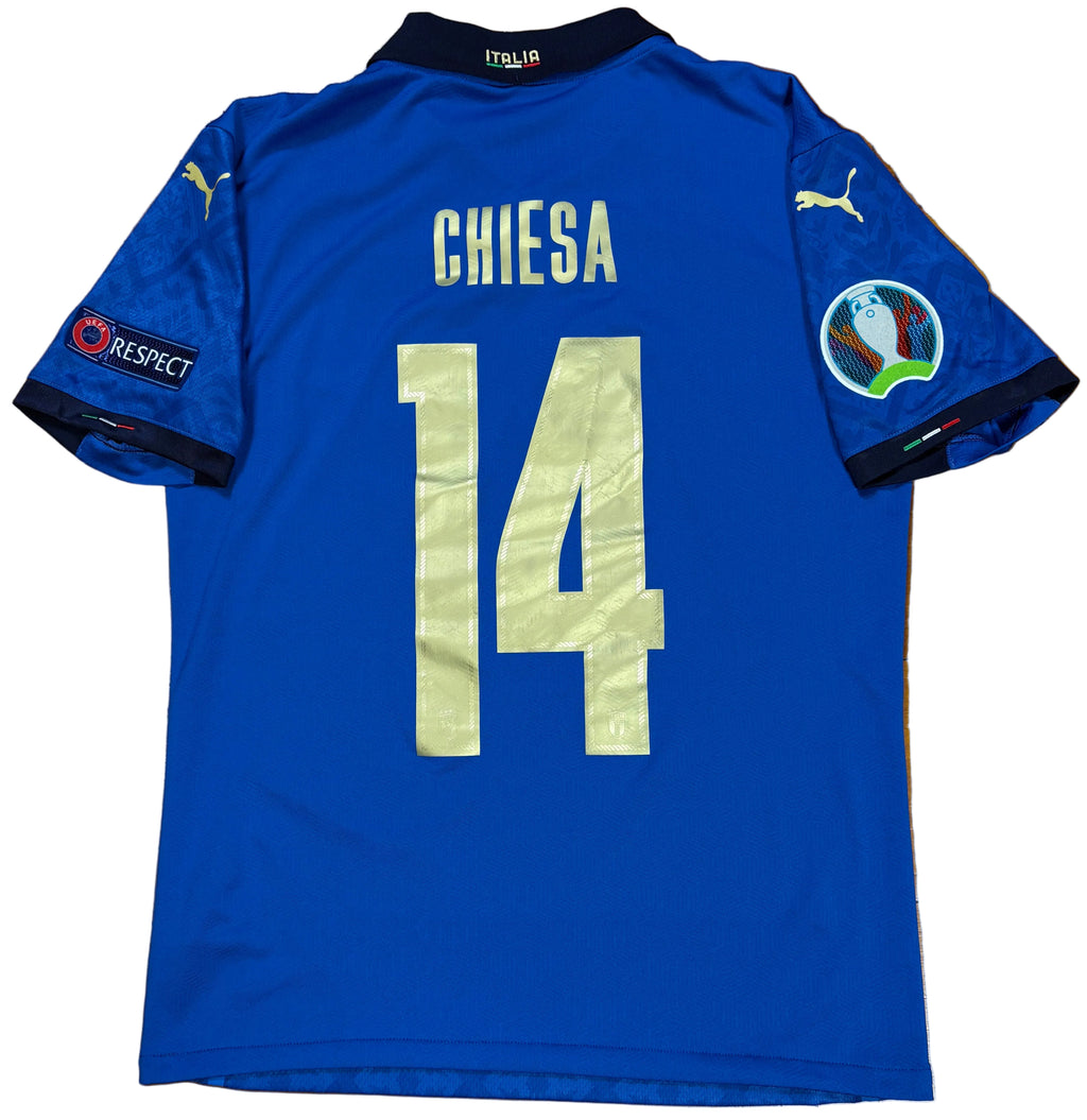 Italy 2020 Home Puma Football Shirt Medium Chiesa 14