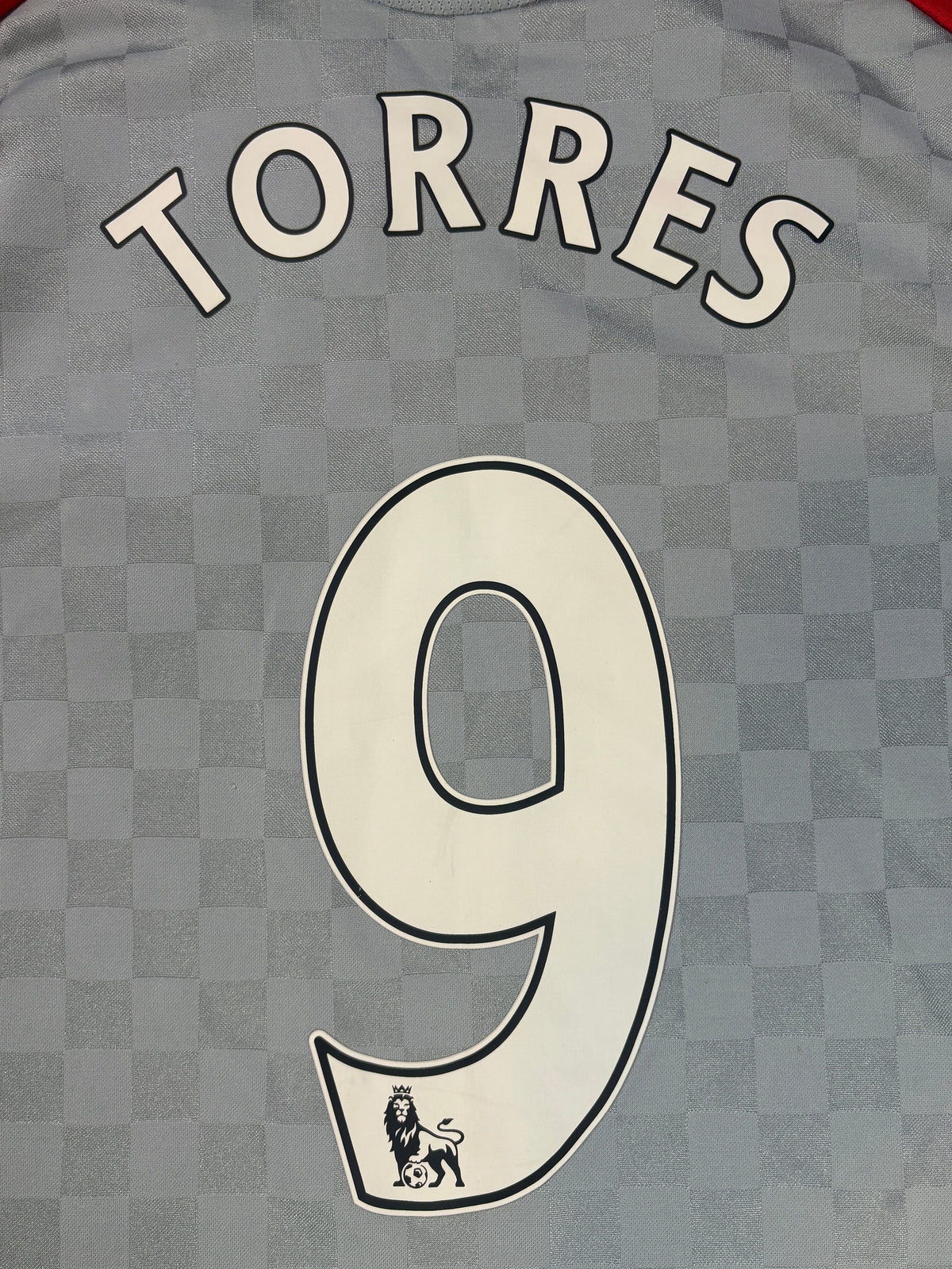 Liverpool 2008/10 Away Adidas Football Shirt Medium Torres 9