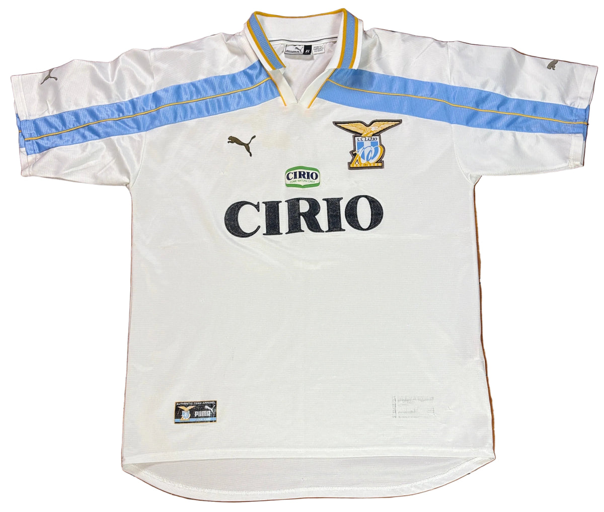 Lazio 1999/00 Home Centenary Puma Football Shirt Extra Large