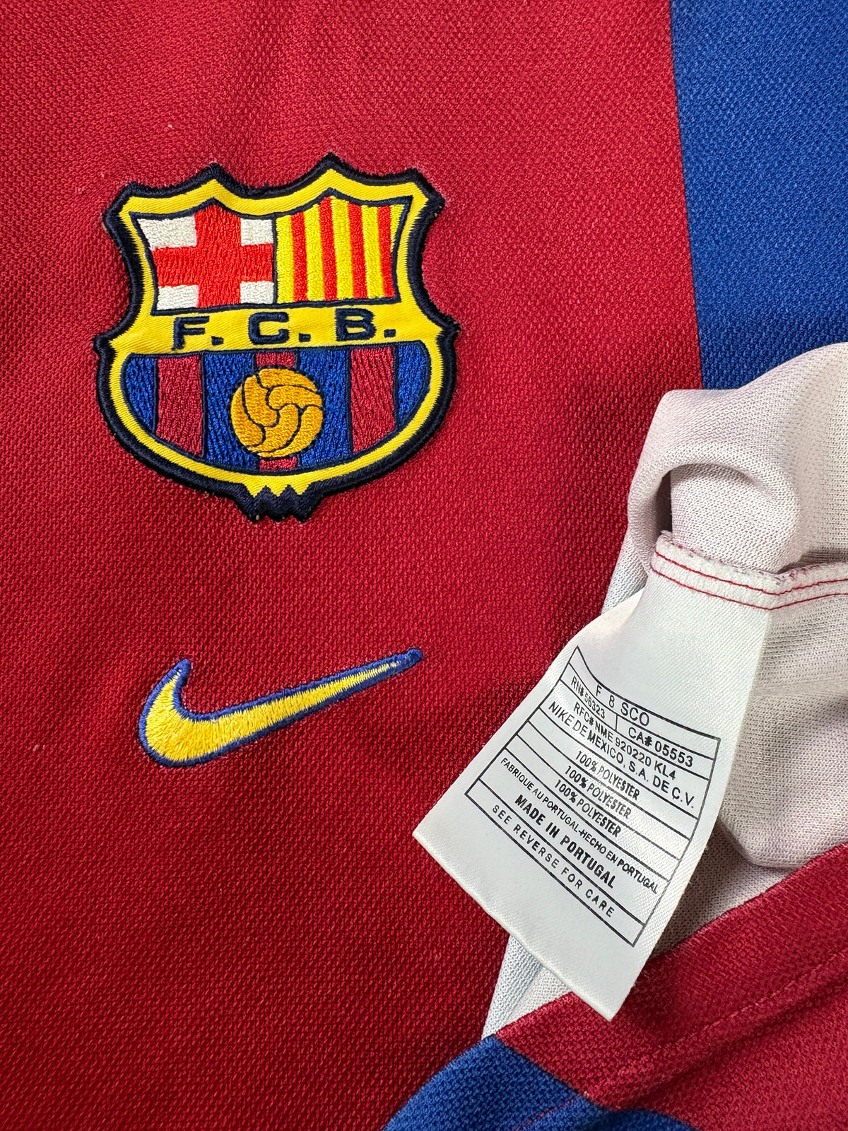 Barcelona 1998/99 Home Nike Football Shirt Extra Large Xavi 26