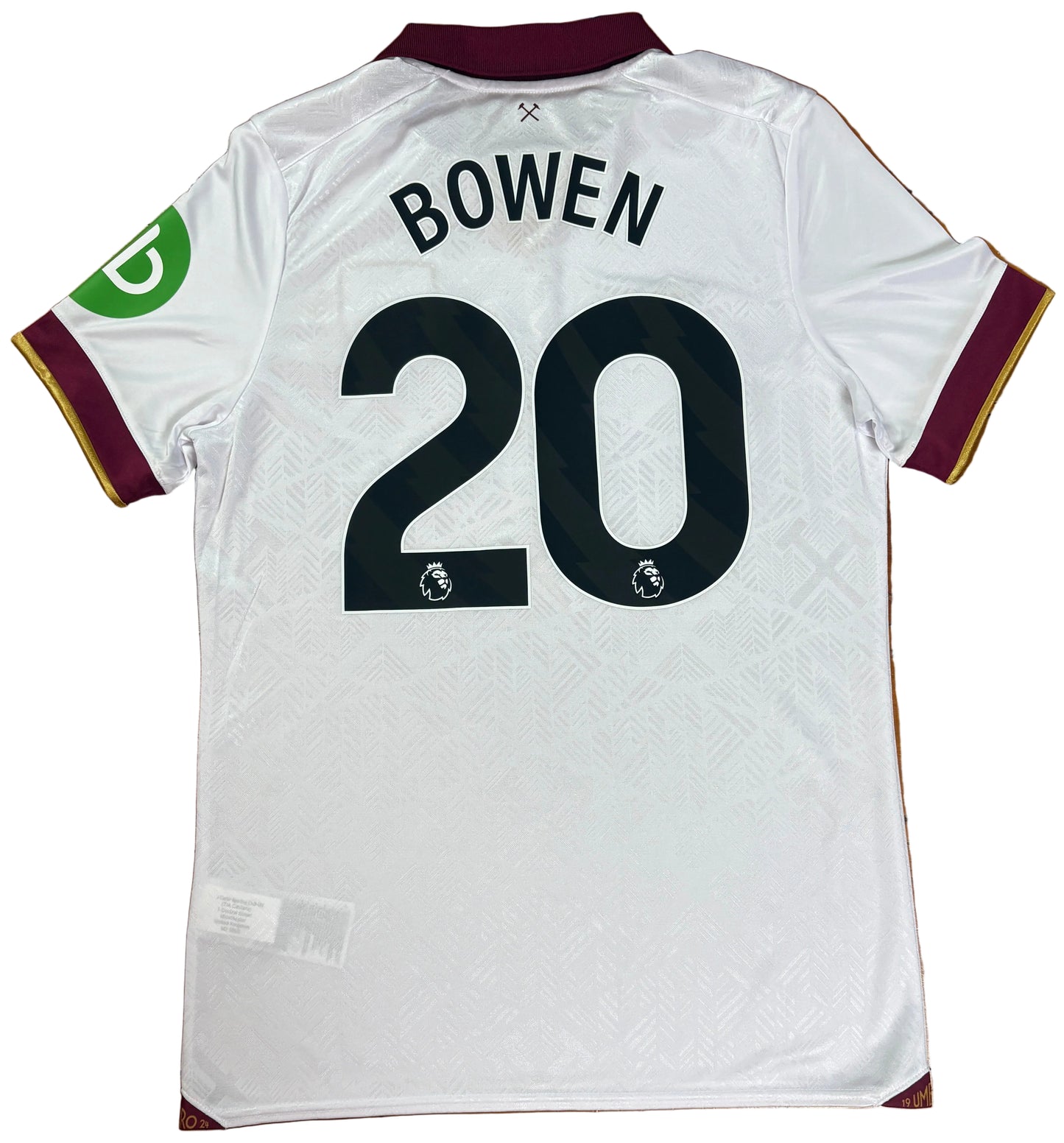 West Ham 2024/25 Away Umbro Football Shirt Medium Bowen 20