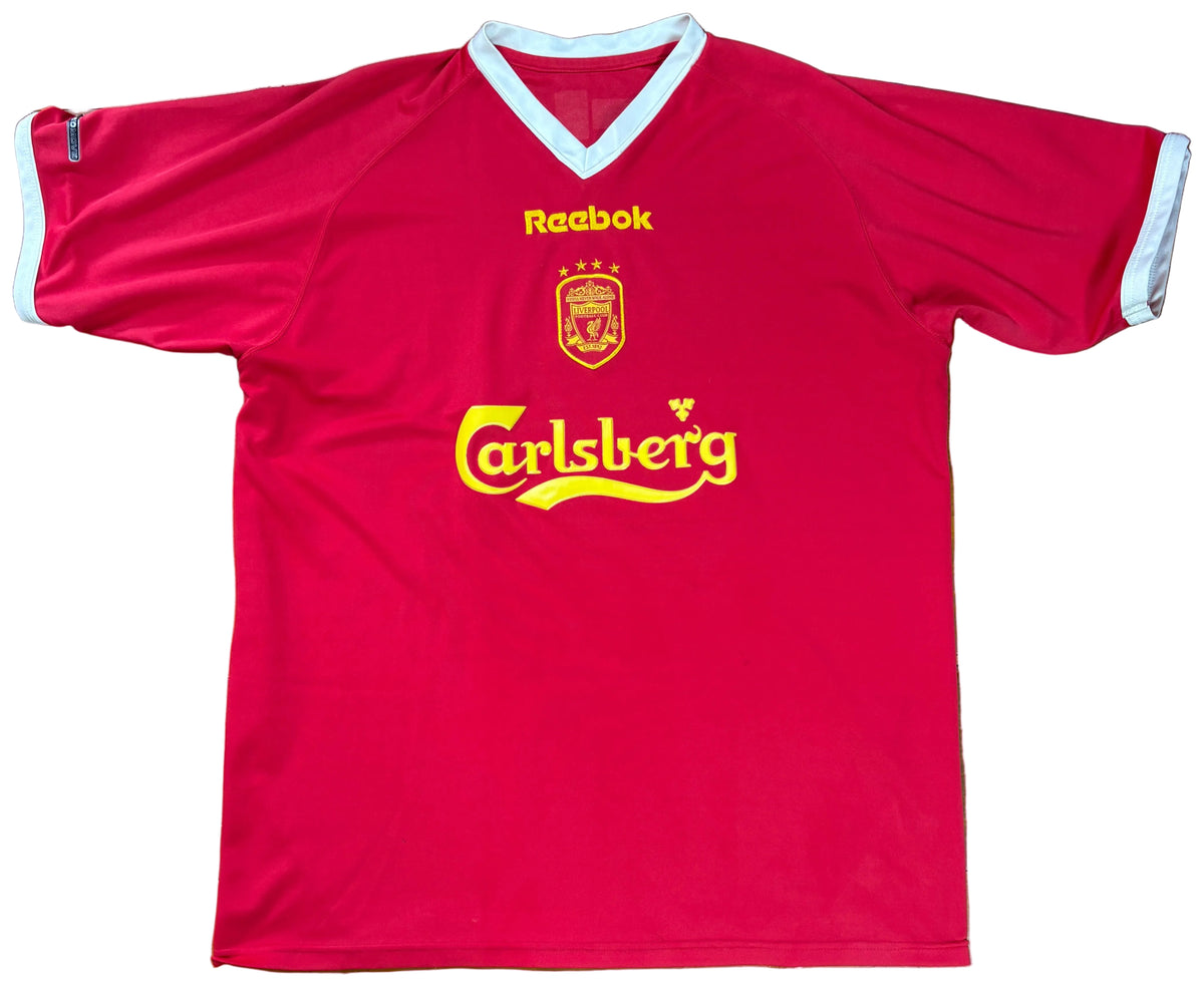 Liverpool 2001/02 Home Champions League Reebok Football Shirt Large