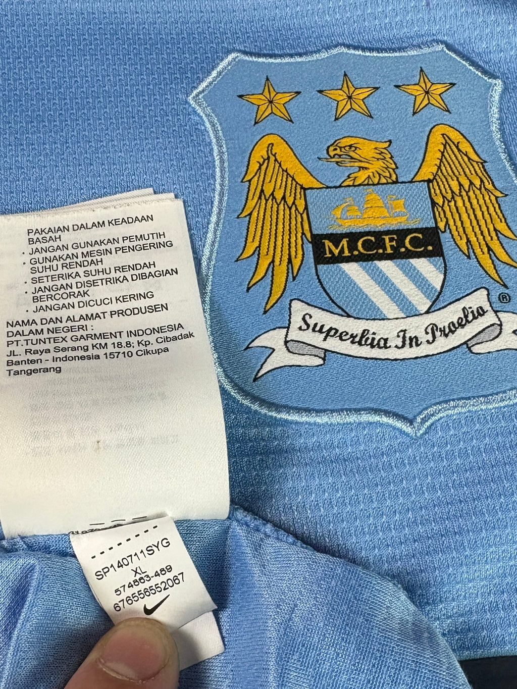 Manchester City 2013/14 Home Nike Football Shirt Extra Large Kompany 4