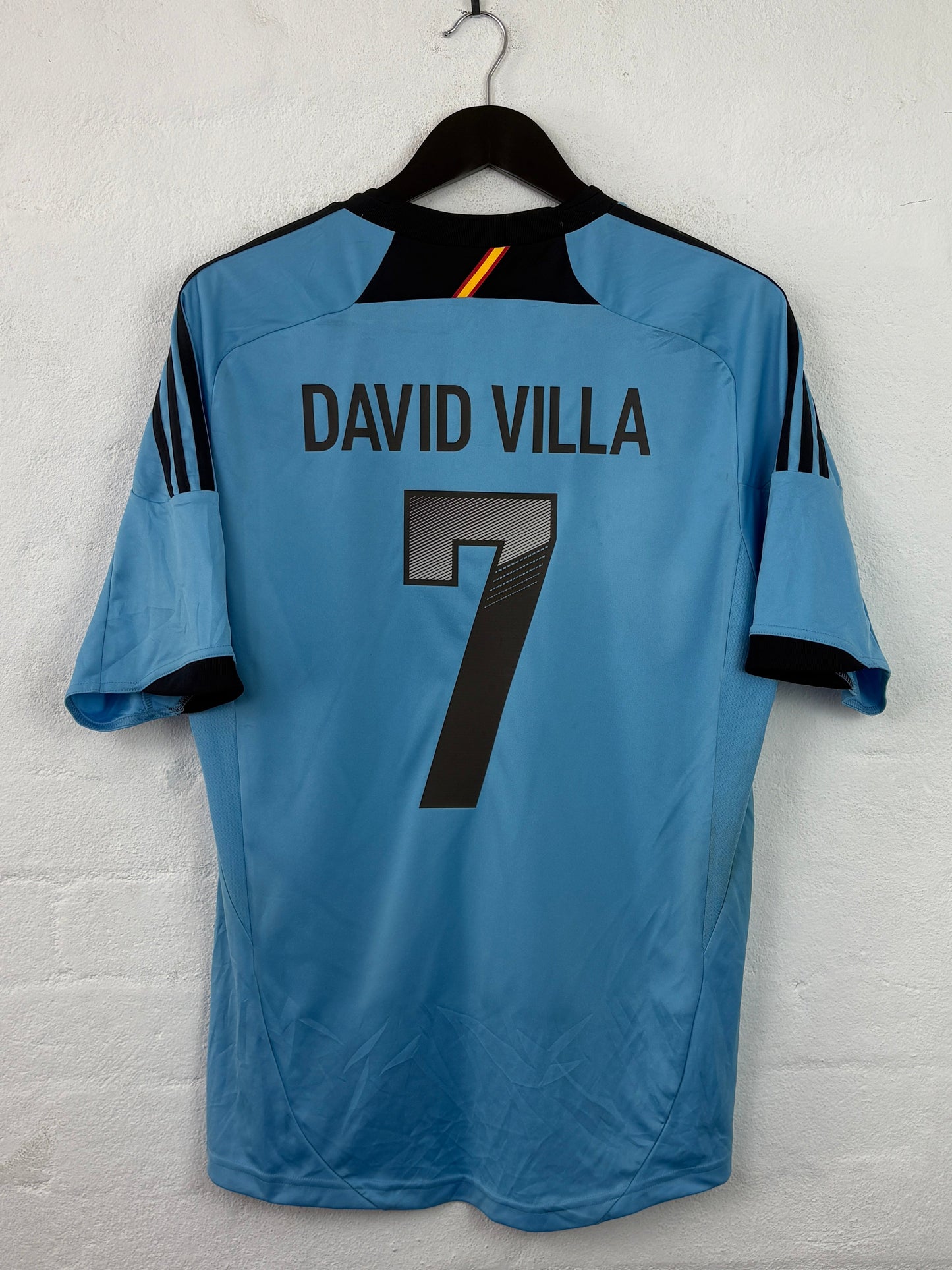 Spain 2012 Away Adidas Football Shirt L David Villa 7