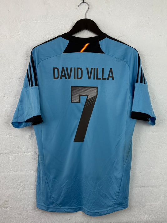Spain 2012 Away Adidas Football Shirt L David Villa 7