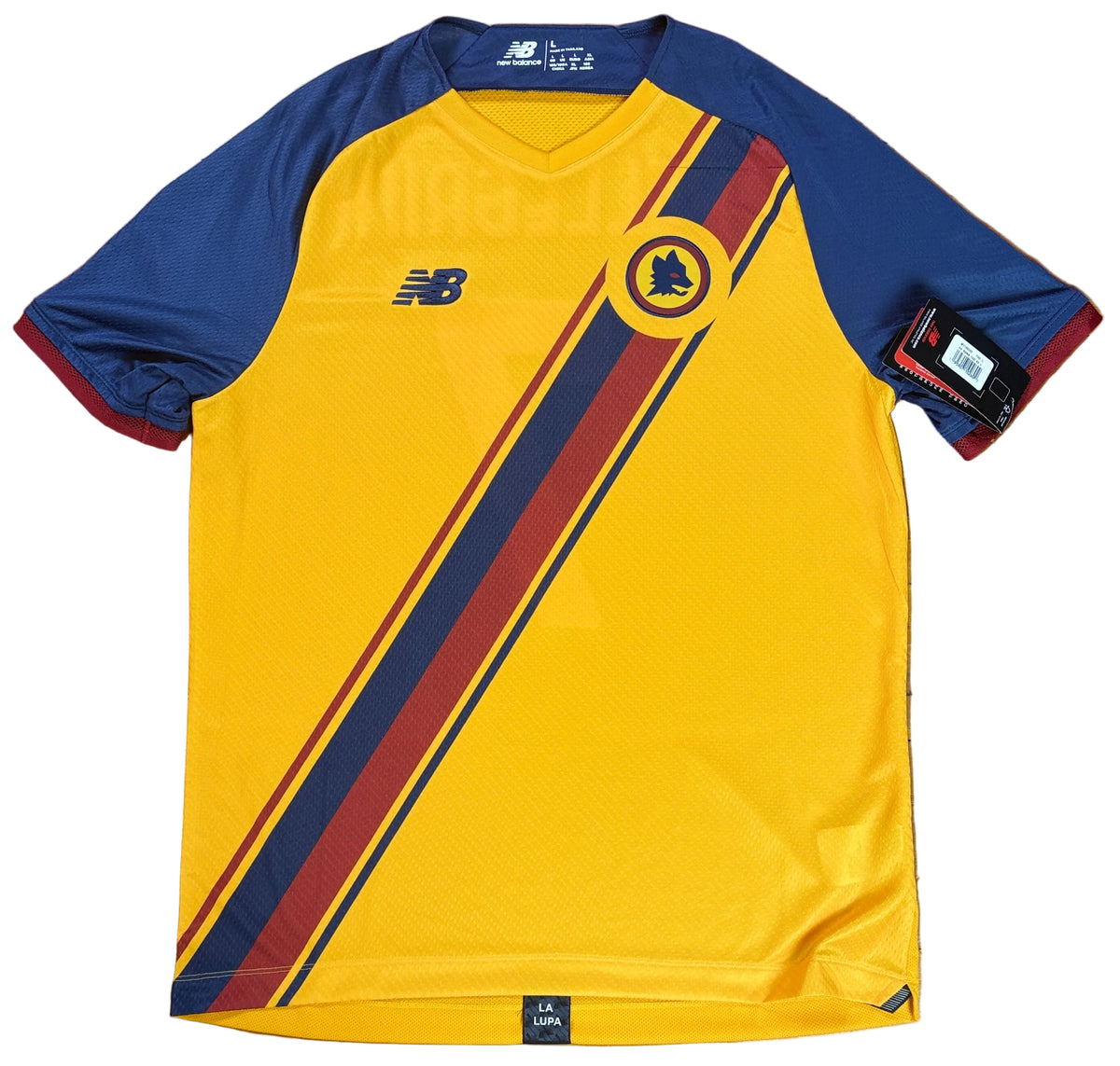 As Roma 2021/22 Third New Balance Football Shirt Large Pellegrini 7