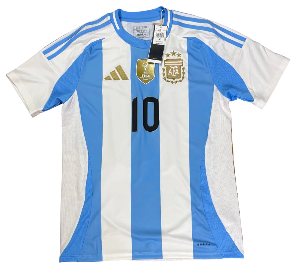 Argentina 2024 Home Adidas Football Shirt Medium Messi 10