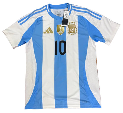 Argentina 2024 Home Adidas Football Shirt Medium Messi 10