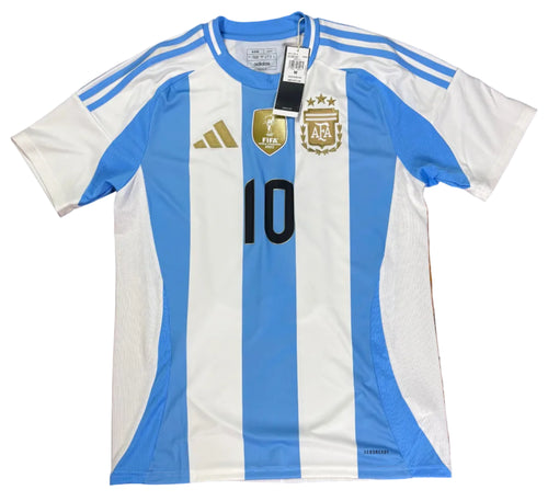 Argentina 2024 Home Adidas Football Shirt Medium Messi 10