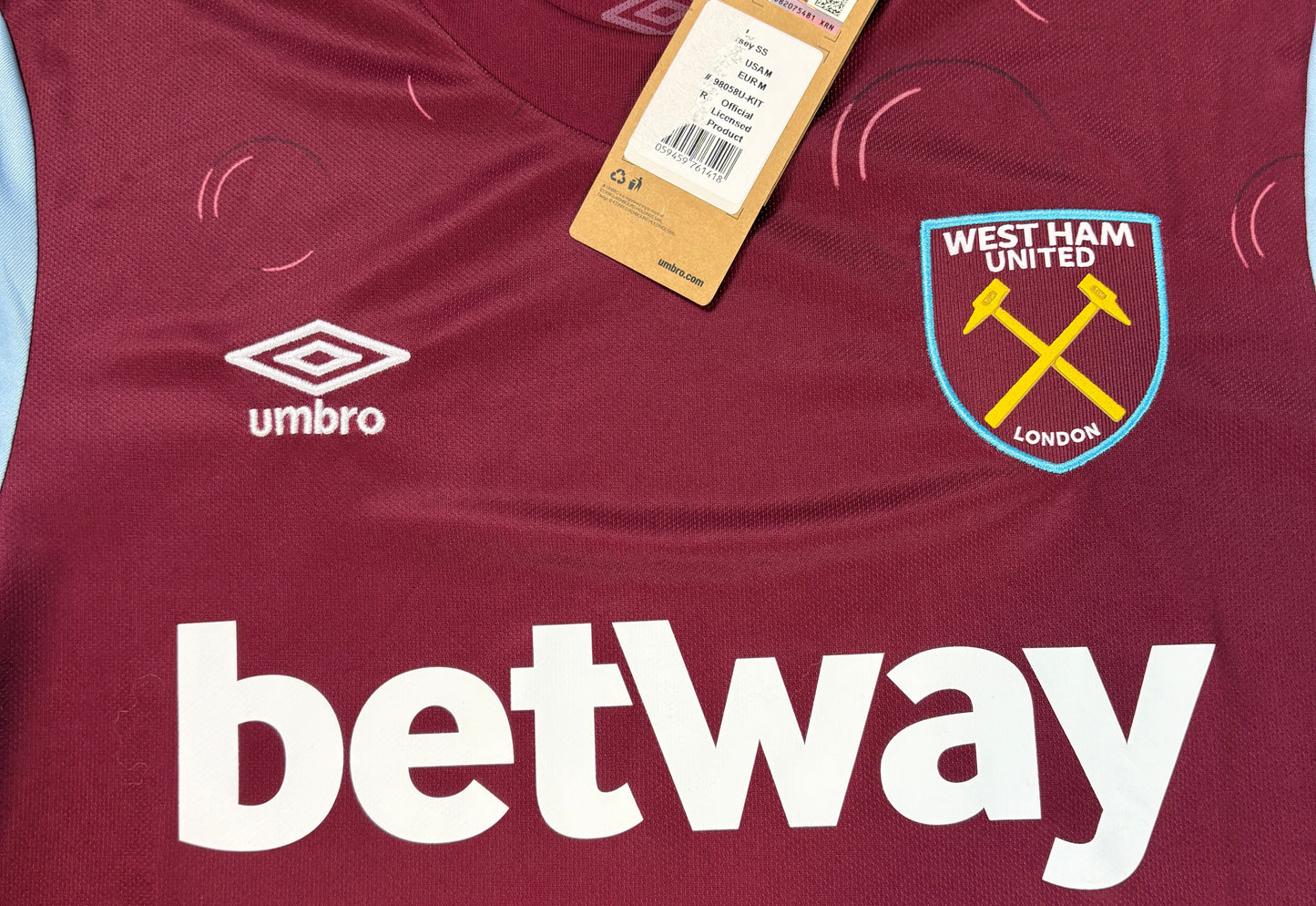 West Ham 2023/24 Home Umbro Football Shirt Medium Bowen 20