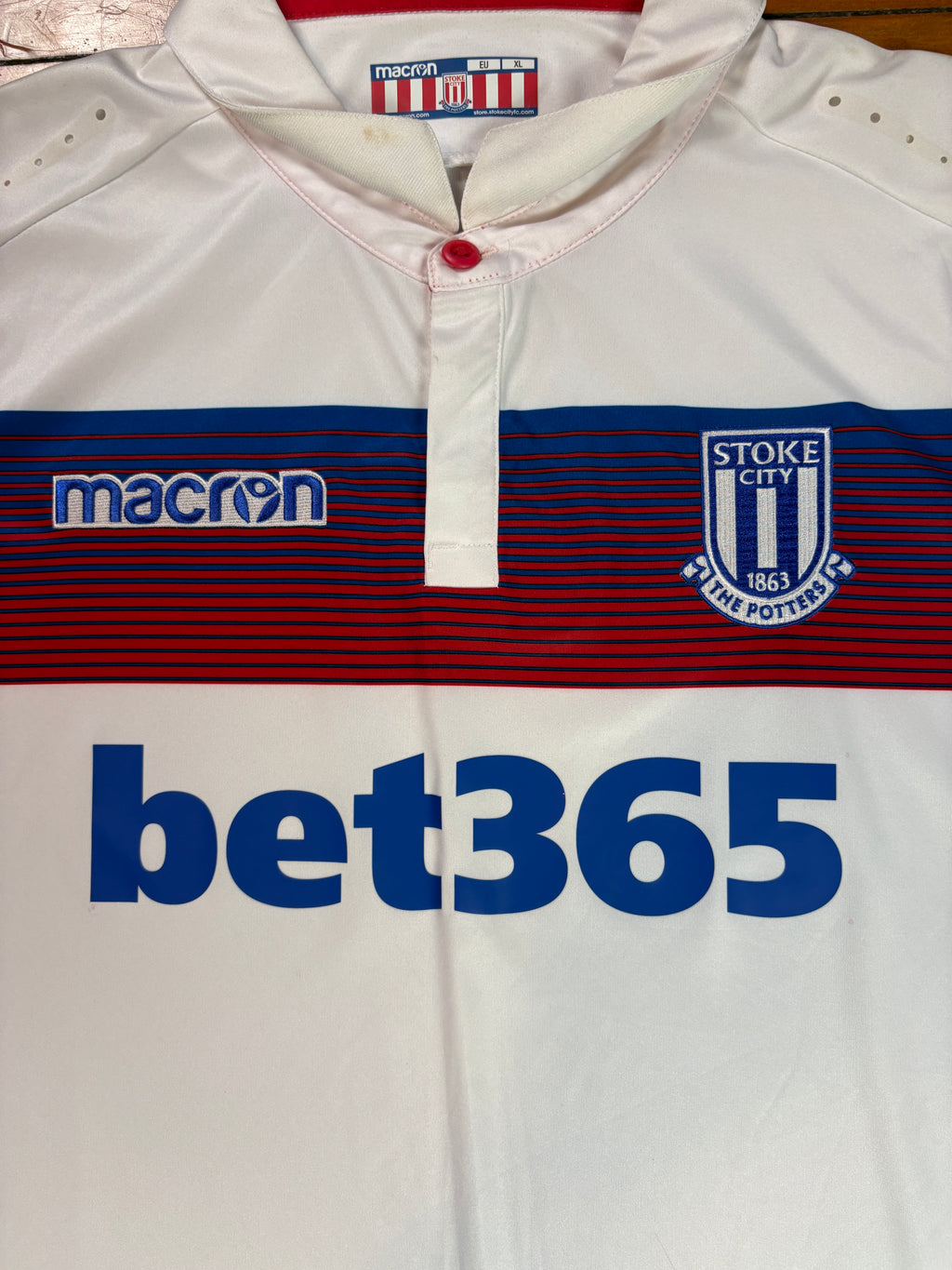 Stoke City 2017/18 Third Macron Football Shirt Extra Large