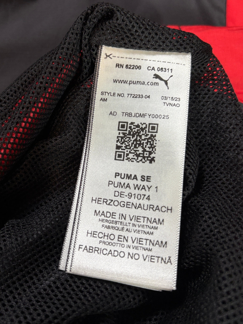 Ac Milan 2023 Tracksuit Puma Football Shirt Small