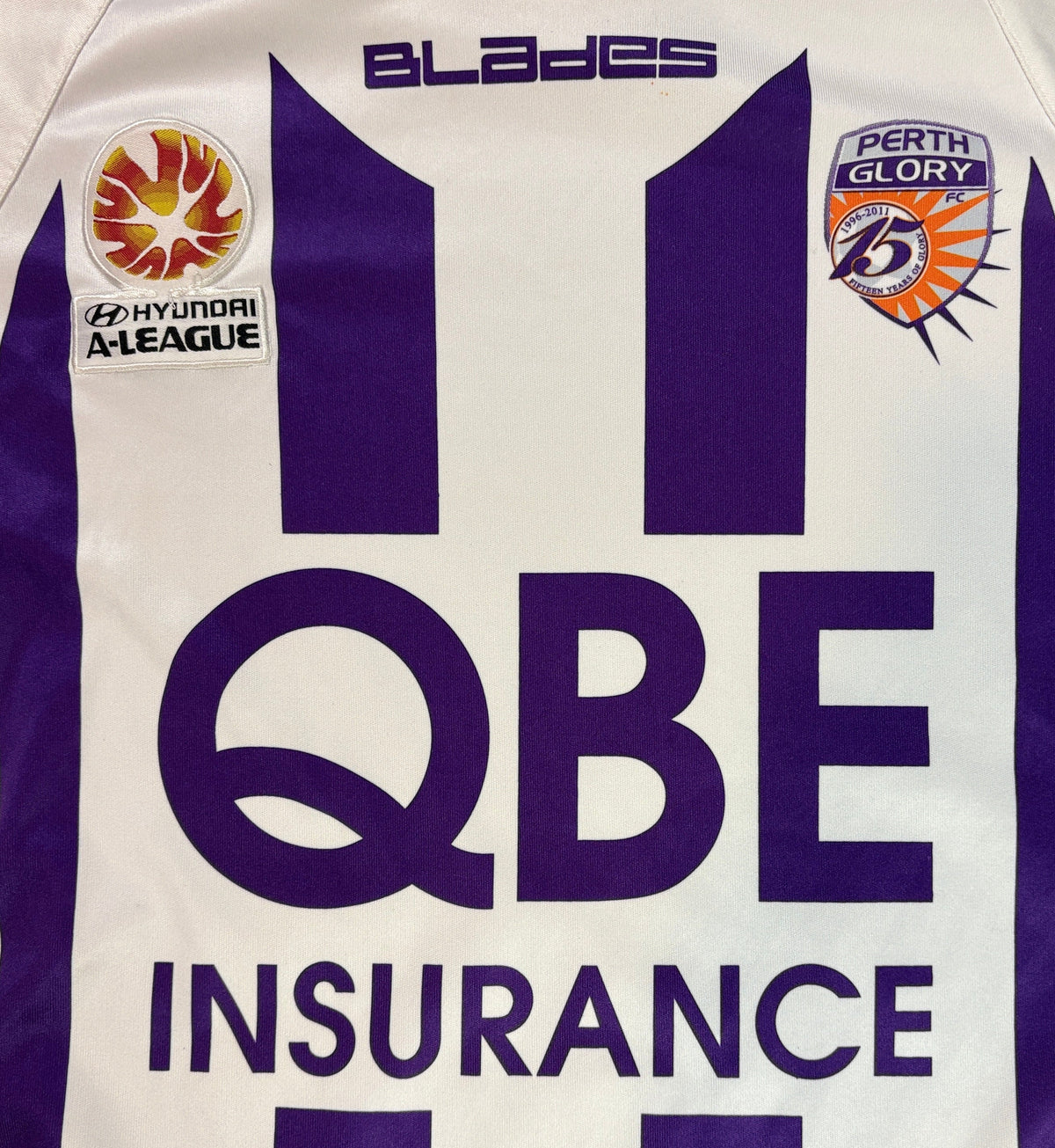 Perth Glory 2011/13 Home Blades Football Shirt Medium