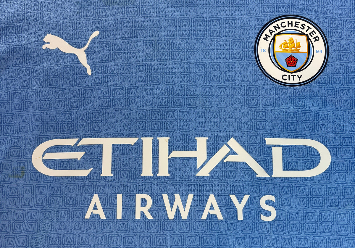 Manchester City 2021/22 Home Puma Football Shirt Large De Bruyne 17