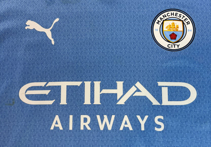 Manchester City 2021/22 Home Puma Football Shirt Large De Bruyne 17