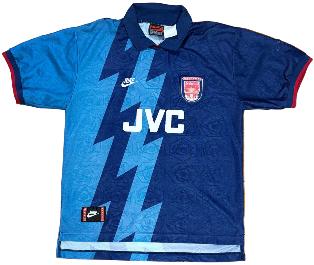Arsenal 1995/96 Away Nike Football Shirt Extra Large Bergkamp 10