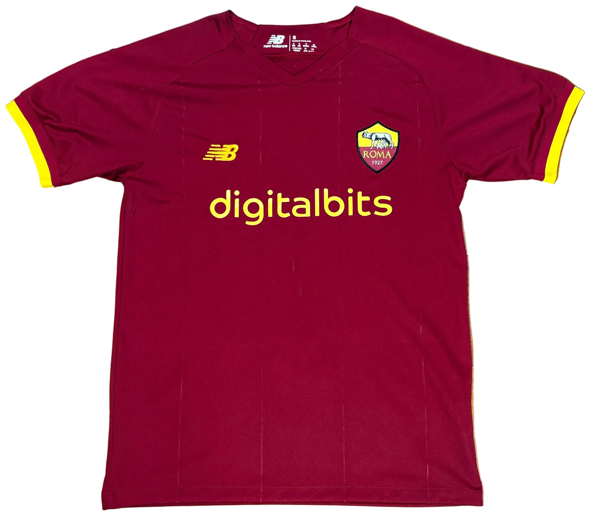 As Roma 2021/22 Home New Balance Football Shirt Small