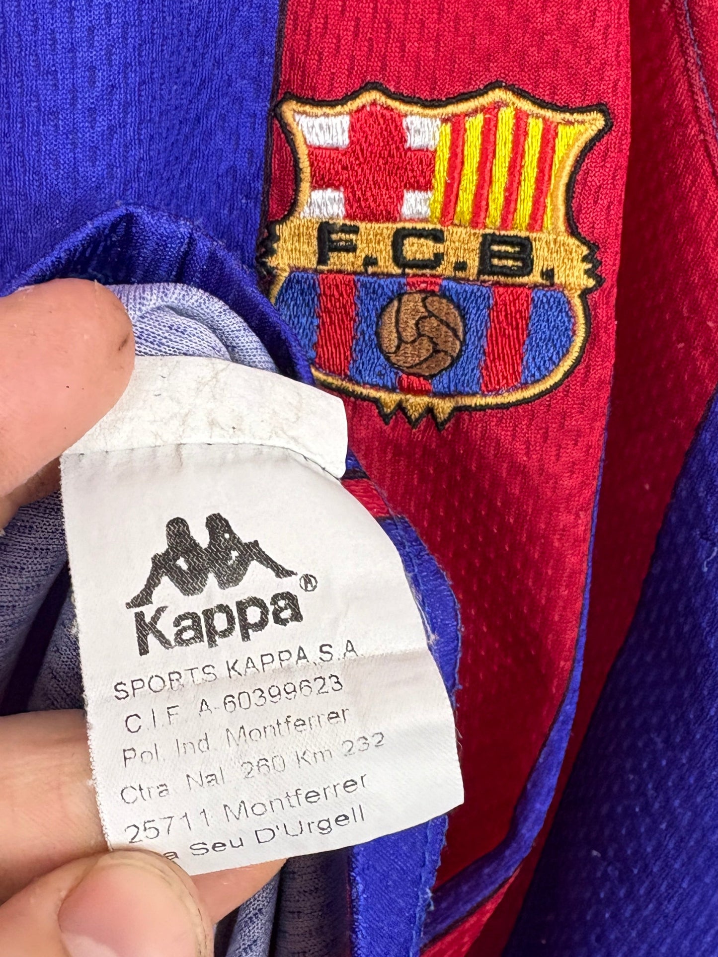 Barcelona 1997/98 Home Kappa Football Shirt Extra Large