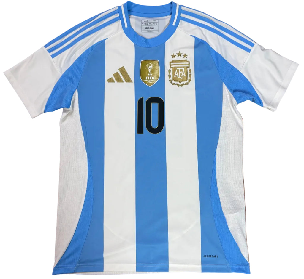 Argentina 2024 Home Adidas Football Shirt Large Messi 10