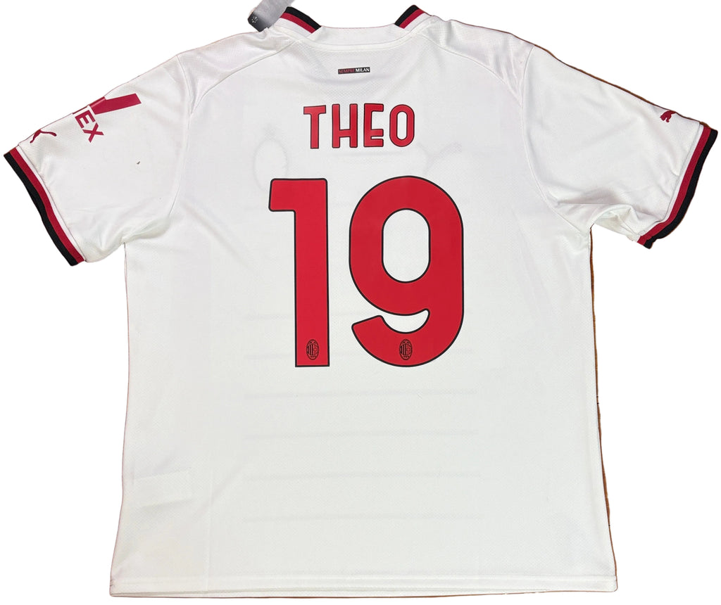 Ac Milan 2022/23 Away Puma Football Shirt Extra Large Theo 19