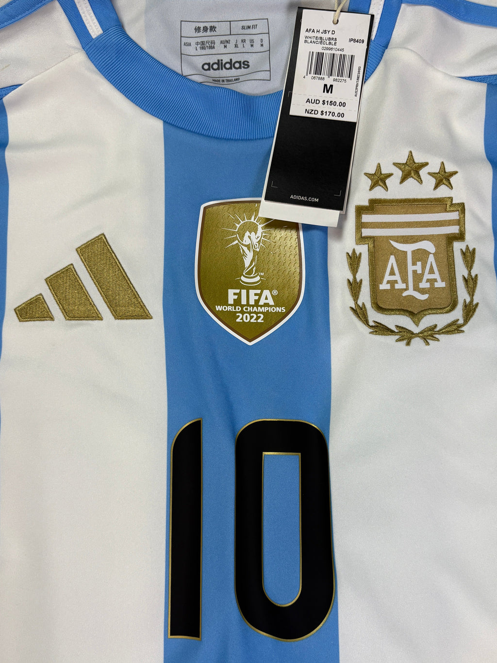 Argentina 2024 Home Adidas Football Shirt Medium Messi 10