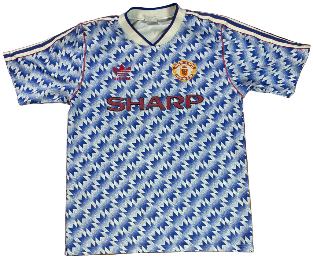 Manchester United 1991/92 Away Adidas Football Shirt S/M